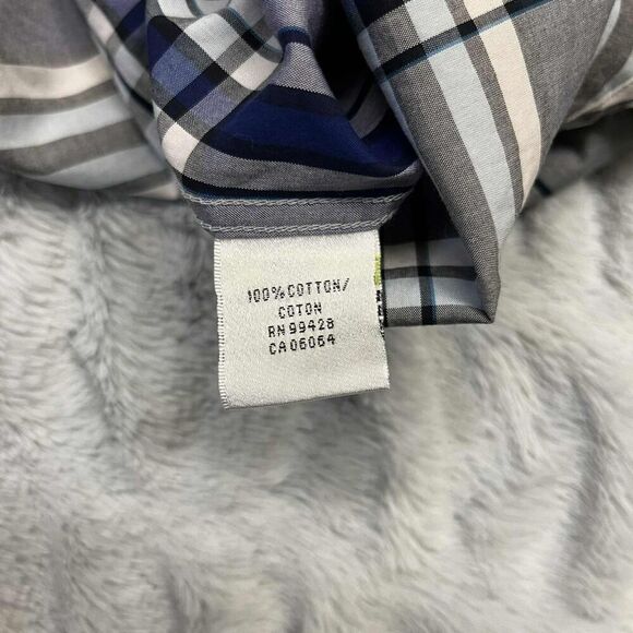 Bugatchi Shirt Mens XL Multicolor Long Sleeve Button Down Plaid Shaped Fit - Picture 6 of 9